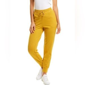 Jones New York Pullon Cinched waist joggers in mustard yellow